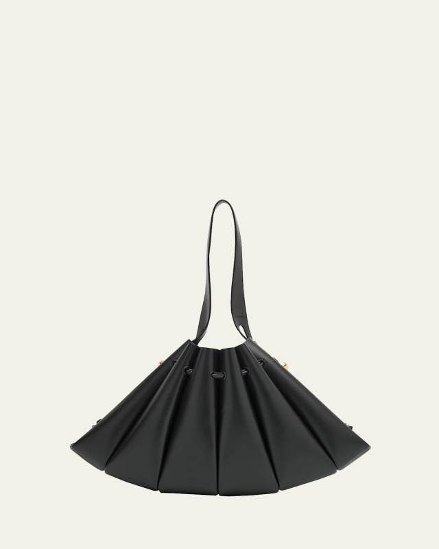 Calipso Pleated Vegan Fabric Shoulder Bag